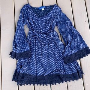 Blue Rain Hippie Style Dress.